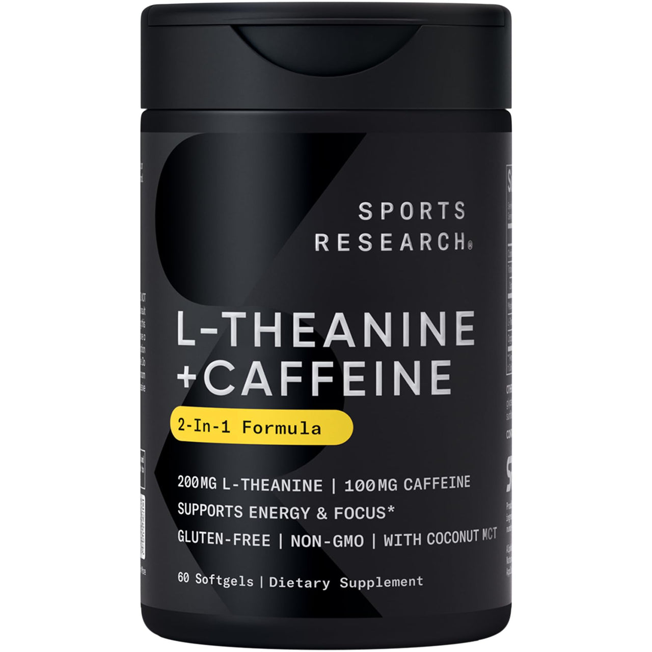 Sports Research® Magtein Magnesium L-Threonate Capsules (2000mg, 90 Capsules), Vegan Vitamin D3 + K2 w/Organic Coconut Oil (5000iu VIT. D 100mcg Mk7 VIT. K, 60 Softgels) and L-Theanine (200mg, 60 ct)