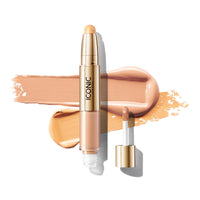 Thumbnail for ICONIC LONDON Radiant Concealer & Brightening Duo | Creamy Liquid + Brightening Crayon Dual Ended Concealer, Cruelty Free, Vegan Makeup (Cool Light) 0.08 oz
