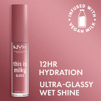 Thumbnail for NYX PROFESSIONAL MAKEUP This Is Milky Gloss, Vegan Lip Gloss, 12 Hour Hydration - Cherry Skimmed (Dusty Pink Mauve)