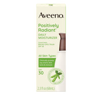 Thumbnail for Aveeno Positively Radiant Face Moisturizer with SPF 30 Sunscreen, Hydrating Facial Moisturizer with Soy Extract to Visibly Improve Skin Tone and Texture, Hypoallergenic Formula, Oil-Free, 2.3 FL OZ