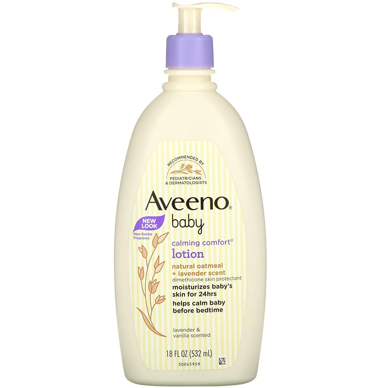 Aveeno Calming Comfort Lotion, Lavender & Vanilla, 18 fl oz (532 ml)