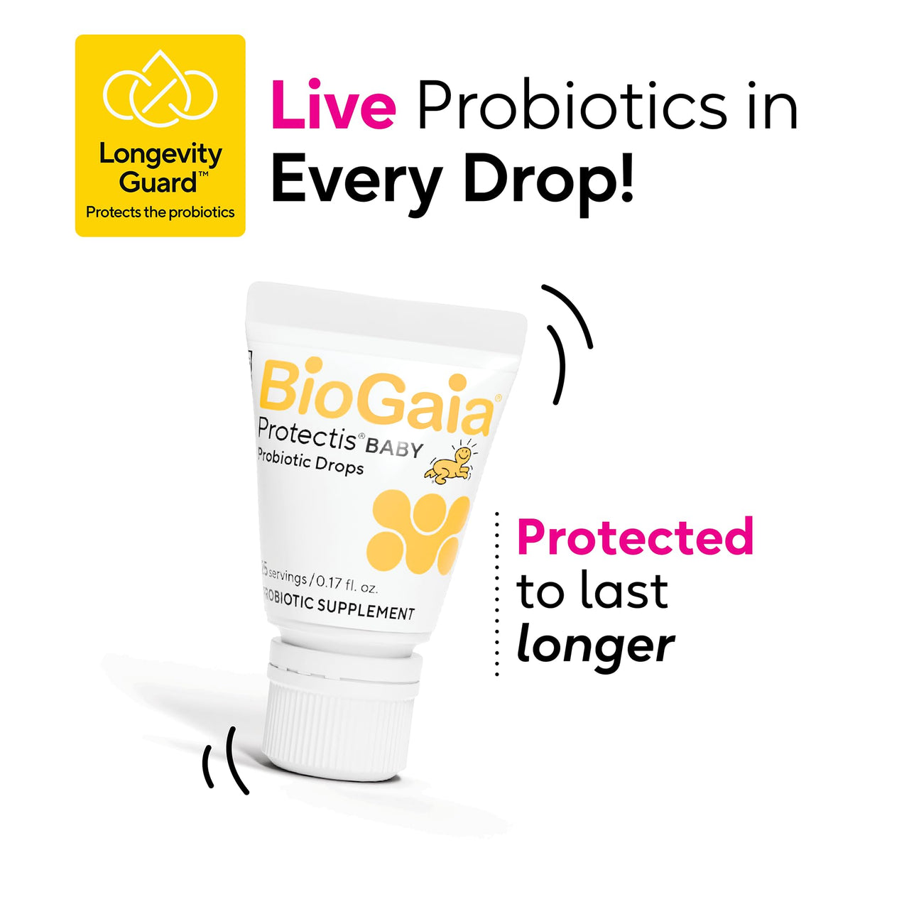 BioGaia Protectis Baby Probiotic Drops | Baby Essentials for Colic & Gas Relief | Safe for Newborns | Ease Crying, Fussing, Colic, Gas, Spit-ups & Constipation | No Dairy, Soy & Gluten | 5mL (2-Pack)