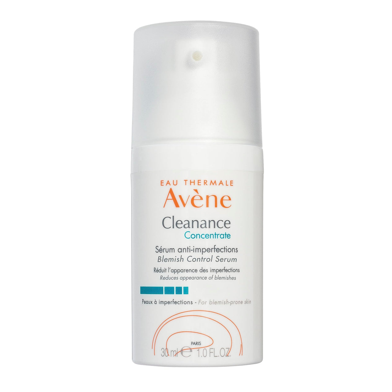 Avène Cleanance Concentrate Blemish Control Serum, clarifying water-gel, fragrance and silicone free, For acne-prone skin, airless pump, 1 fl. oz.