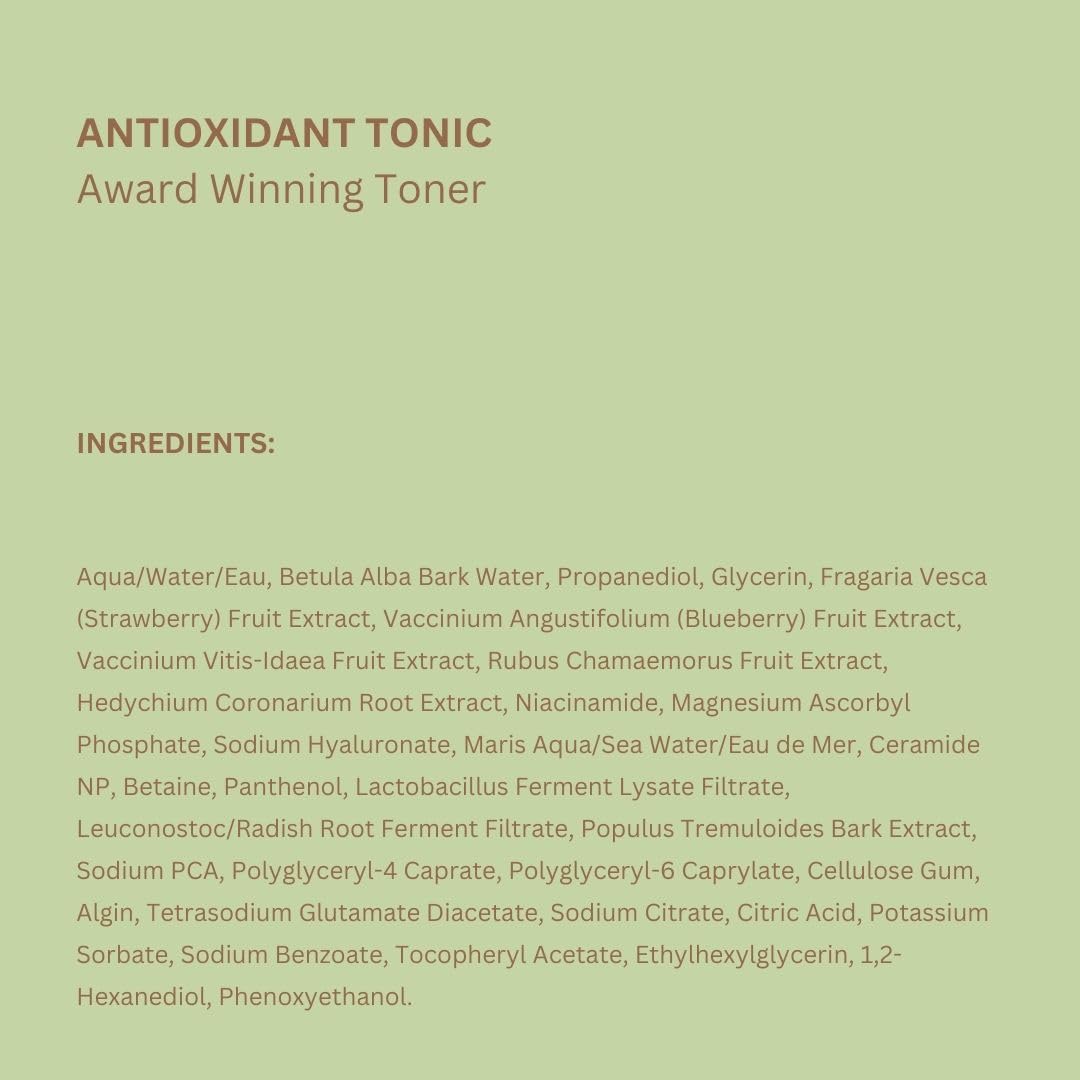 Pixi Antioxidant Tonic | Alcohol-Free Hydrating Multi-Tasking Formula with 3 Facial Skin Care Products in 1 | Face Toner, Essence, and Serum in One Step | 100mL Travel Size Skincare
