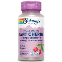 Thumbnail for SOLARAY Triple Strength Tart Cherry Extract with 3% Anthocyanins - Tart Cherry Capsules for Healthy Uric Acid Levels and Muscle Recovery Support, Vegan, 60-Day Guarantee, 45 Servings, 90 VegCaps