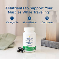 Thumbnail for Nordic Naturals Recovery Plus, Unflavored - 45 Soft Gels - 1800 mg Omega-3 Fish Oil - 600 mg Longvida Optimized Curcumin - Cellular Health & Recovery - Post-Exercise Muscle Support - 15 Servings
