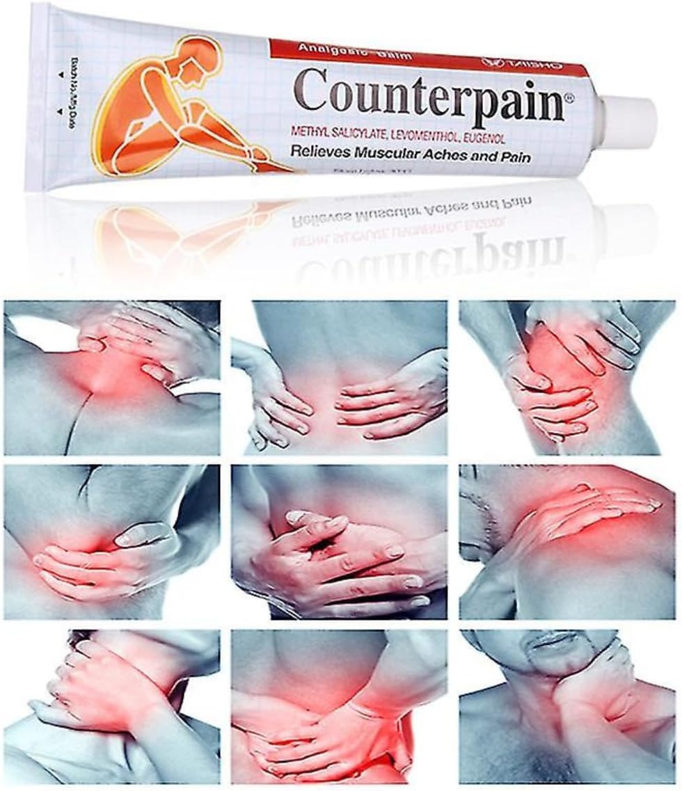 Counterpain® Warm Balm for Temporary Relief of Minor Muscular Aches and Pain, Methyl Salicylate, Levomenthol, Eugenol, Made in Indonesia