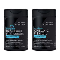 Thumbnail for Sports Research® Cognitive Health Supporort Pack - Triple Strength Omega 3 Fish Oil - Burpless Fish Oil Supplement w/EPA & DHA Fatty Acids & Magtein Magnesium L-Threonate Supplement Memory Focus Sleep