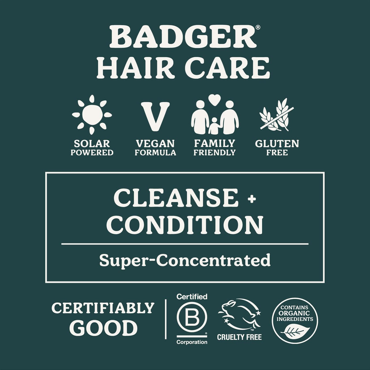 Badger - Jojoba & Baobab Conditioning Shampoo Bar, Natural Vegan Hair Bar, 3 oz