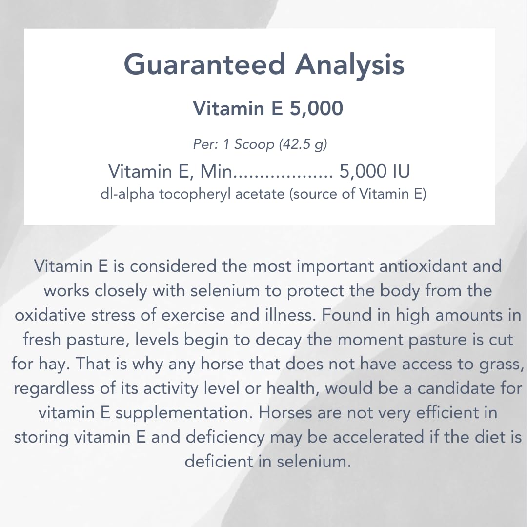Vitamin E 5,000 (3lb) Pelleted Vitamin E for Horses…