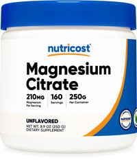 Thumbnail for Nutricost Magnesium Citrate Powder (Unflavored, 250 Gram)