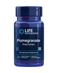 Thumbnail for Life Extension Pomegranate Fruit Extract, 500 mg, antioxidant polyphenols for Cardiovascular Health, superfood, Gluten Free, Non-GMO, Vegetarian, 30 Capsules