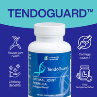 Thumbnail for Longevity by Nature TendoGuard Joint Support Supplement with Collagen Peptides, Hyaluronic Acid Supplements, Tendon and Ligament, 60 Capsules