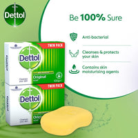Thumbnail for Dettol Anti Bacterial Original Soap 100g Twin Pack Dermatologically Tested