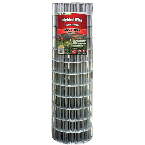YARDGARD – 2 Inch by 4 Inch Mesh Welded Wire Fence – 48 Inches by 100 Feet – 14 Gauge Galvanized Steel – for Animal Enclosures | Cage Wire | Property Boundaries | Garden and Rabbit Fencing