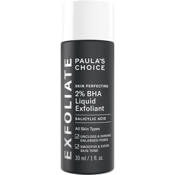 Paula's Choice Skin Perfecting 2% BHA Liquid Salicylic Acid Exfoliant, Gentle Facial Exfoliator for Blackheads, Large Pores, Wrinkles & Fine Lines, Travel Size, 1 Fluid Ounce