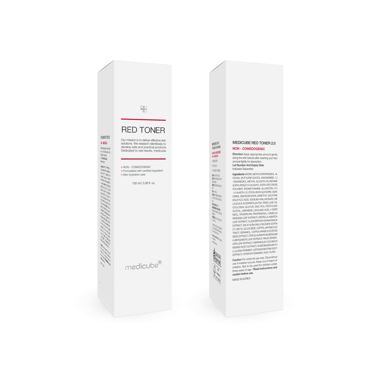 Medicube Red Toner 2.0 || Low-irritating Formula for Acne-Prone Skin | Soothing and Relieving | Formulated with BHA, Niacinamide & Adenosine | Non-comedogenic | Korean Skincare (3.38fl.oz.)