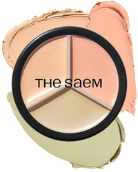 Thumbnail for THE SAEM Cover Perfection Triple Pot Concealer 03 Correct Up Beige - for Fair to Light Skin Tone - 3 Color Full Coverage Concealer - Covers Blemishes Spots, Dark Circles, Redness Skin