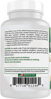 Thumbnail for Best Naturals Ginkgo Biloba 120 mg 120 Capsules