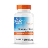 Thumbnail for Doctor's Best Serrapeptase Supplement for Men & Women - Proteolytic Enzyme for Sinus & Immune Health Support, 40,000 SPU per Veggie Capsule, Non-GMO & Vegan Formula - 90 Veg Caps