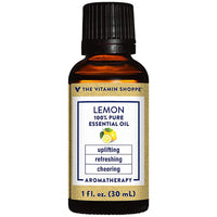 Thumbnail for The Vitamin Shoppe Lemon Essential Oil - Uplifting Aromatherapy & Natural Cleaner | 100% Pure Cold-Pressed | 1 oz | Therapeutic Grade
