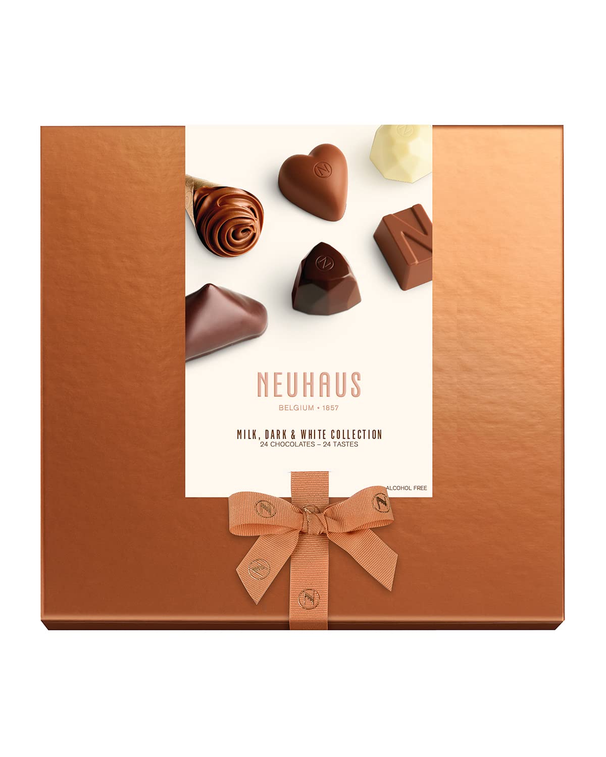 Neuhaus Belgian Chocolate Classic Discovery Collection – 24 Timeless Neuhaus Pieces Assorted Milk, White & Dark Chocolate Pralines – Gourmet Chocolate Gift