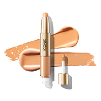 Thumbnail for ICONIC LONDON Radiant Concealer & Brightening Duo | Creamy Liquid + Brightening Crayon Dual Ended Concealer, Cruelty Free, Vegan Makeup (Neutral Medium) 0.08 oz