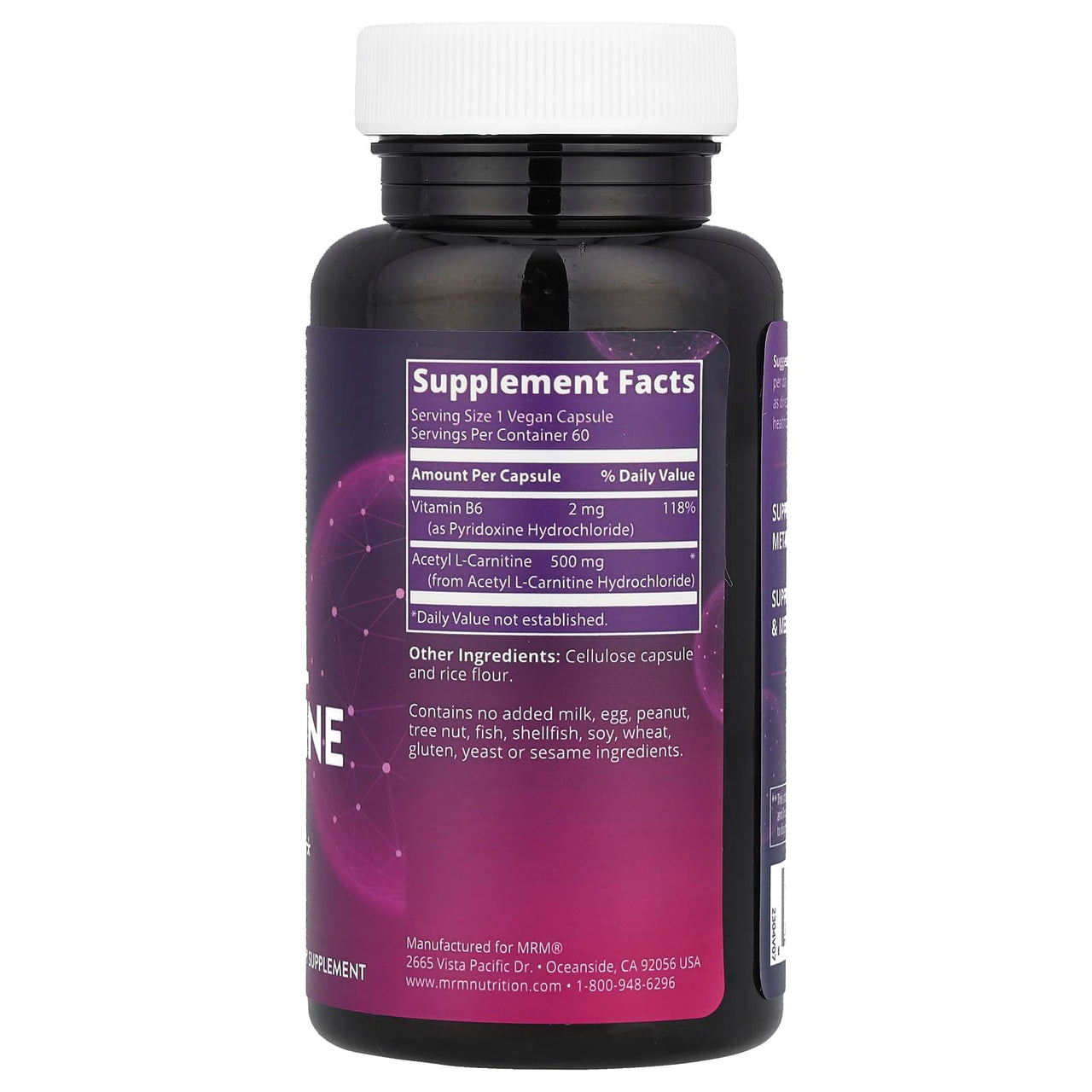 MRM 85003 Acetyl L-Carnitine - 500mg/60 V caps