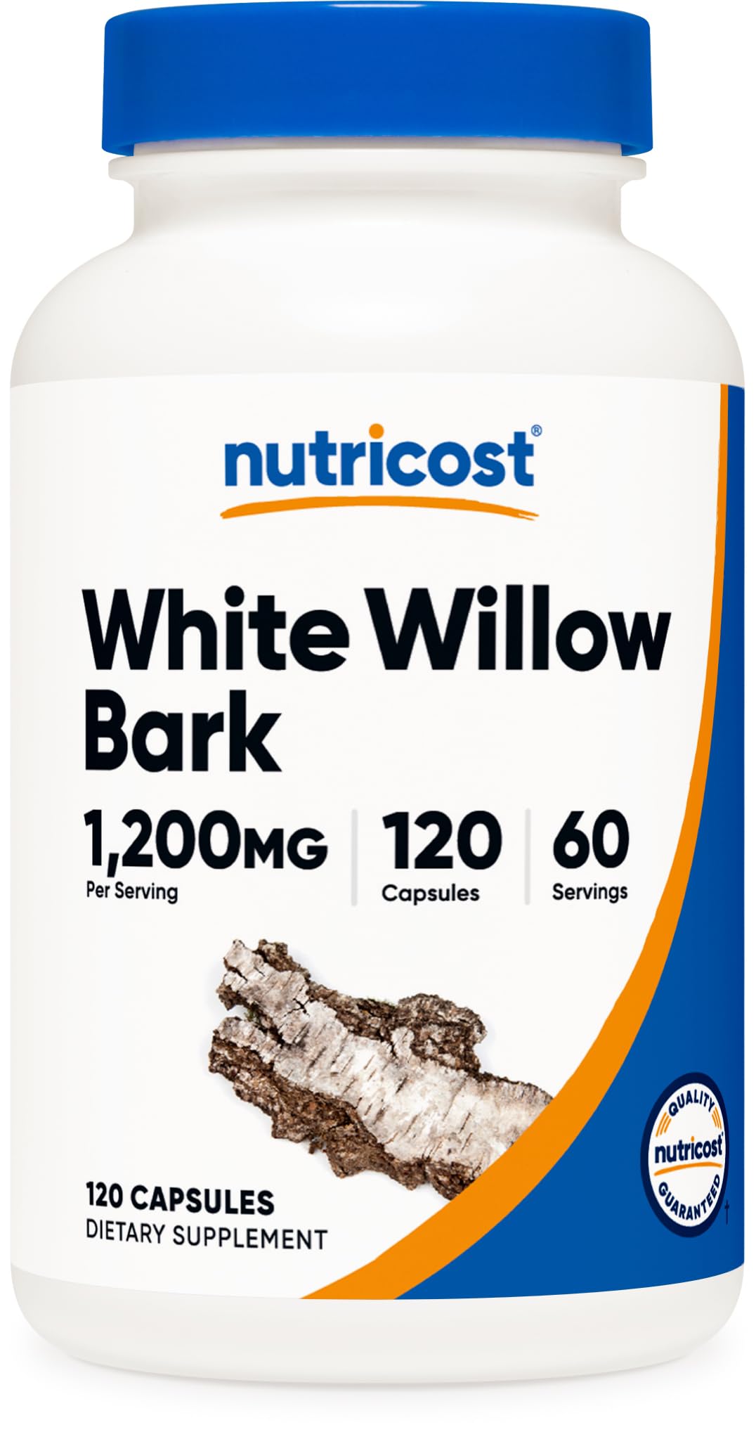 Nutricost White Willow Bark Capsules (1200 mg per Serving) 120 Capsules - 60 Servings