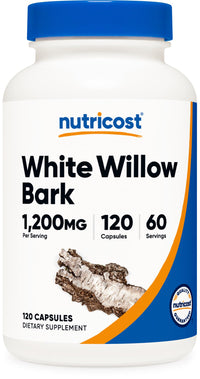Thumbnail for Nutricost White Willow Bark Capsules (1200 mg per Serving) 120 Capsules - 60 Servings