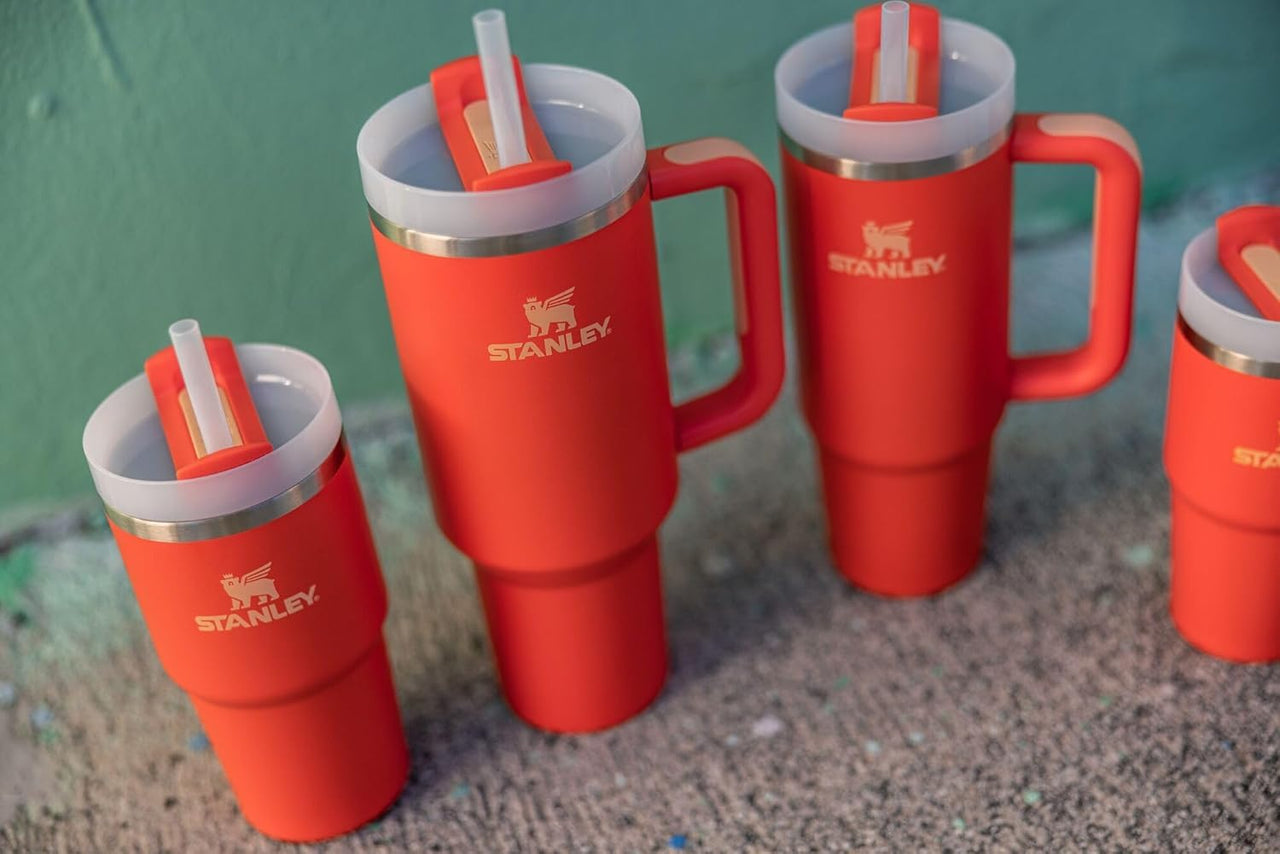 Stanley Quencher H2.0 Tumbler with Straw 30 oz | Flowstate 3-Position Lid | Cup Holder Compatible for Travel | Insulated Stainless Steel Cup | BPA-Free | Tigerlily