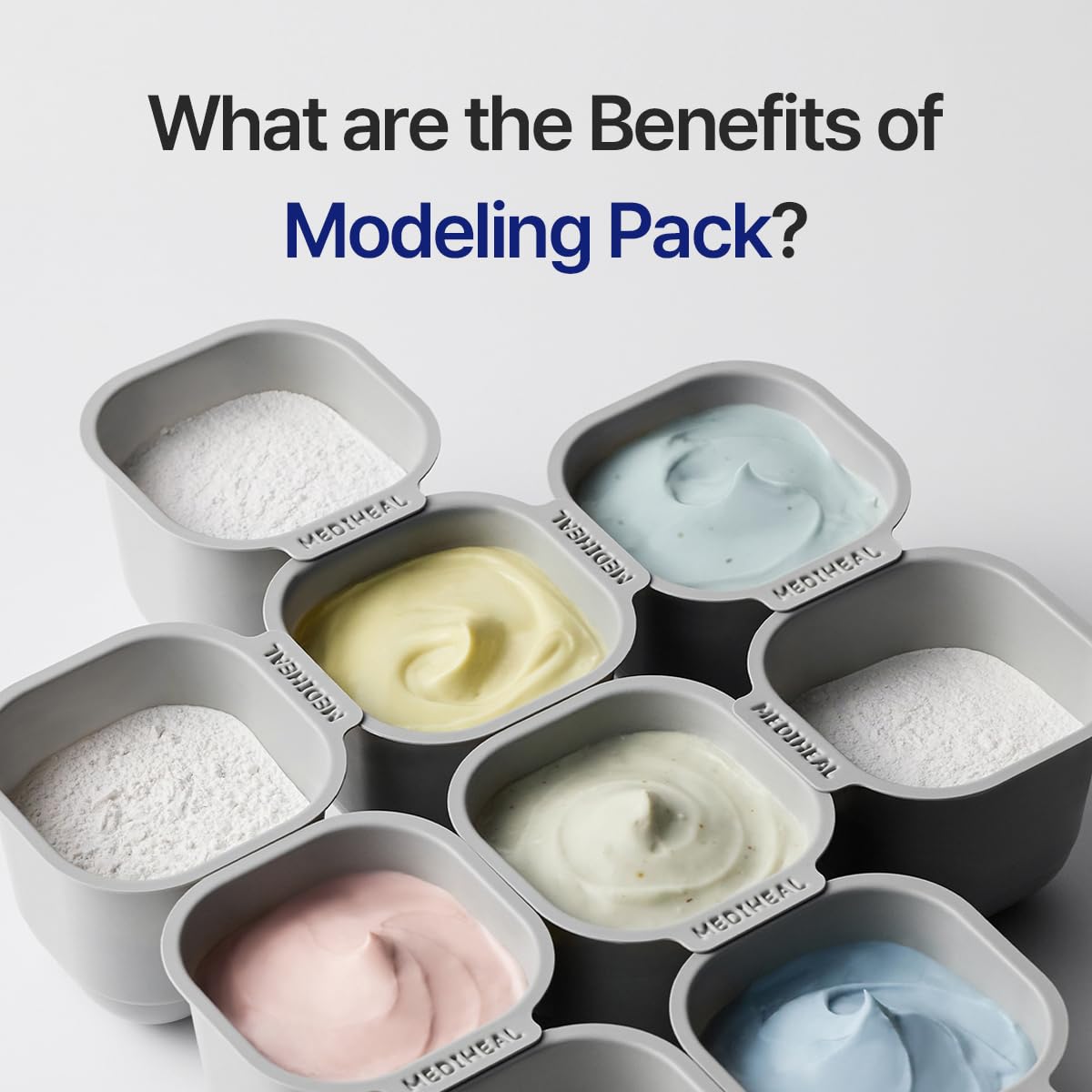 Mediheal Derma Modeling Pack (Madecassoside)*2 - Relieving Blemish Marks For Clear Skin - Easy DIY Home Spa Kits, Hydrating Icy Jelly Mask For Skin Refreshment
