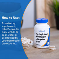 Thumbnail for Nutricost Methylated Vitamin B Complex 120 Capsules - (60 Servings) Gluten-Free