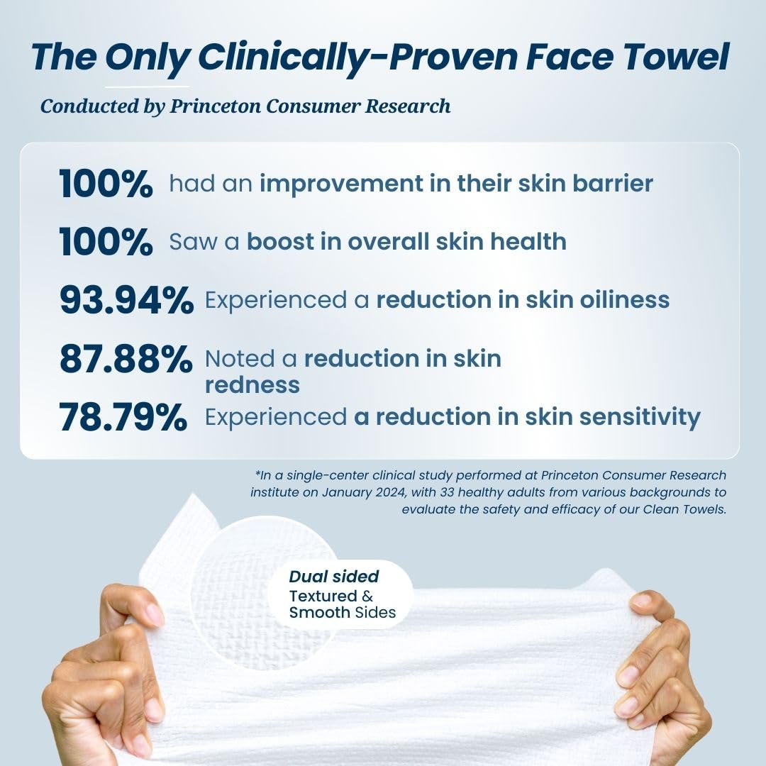 Clean Skin Club Clean Towels XL-Disposable Face Toweled - 50 Ct, 1 Pack