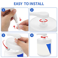 Thumbnail for Pump Lid for CeraVe Moisturizing Cream 19oz (2Pcs) Universal Pump for 3.3inch Diameter Mouth, Cream Pump Dispenser Fits for CeraVe 16oz Jars When Cut Tube Short