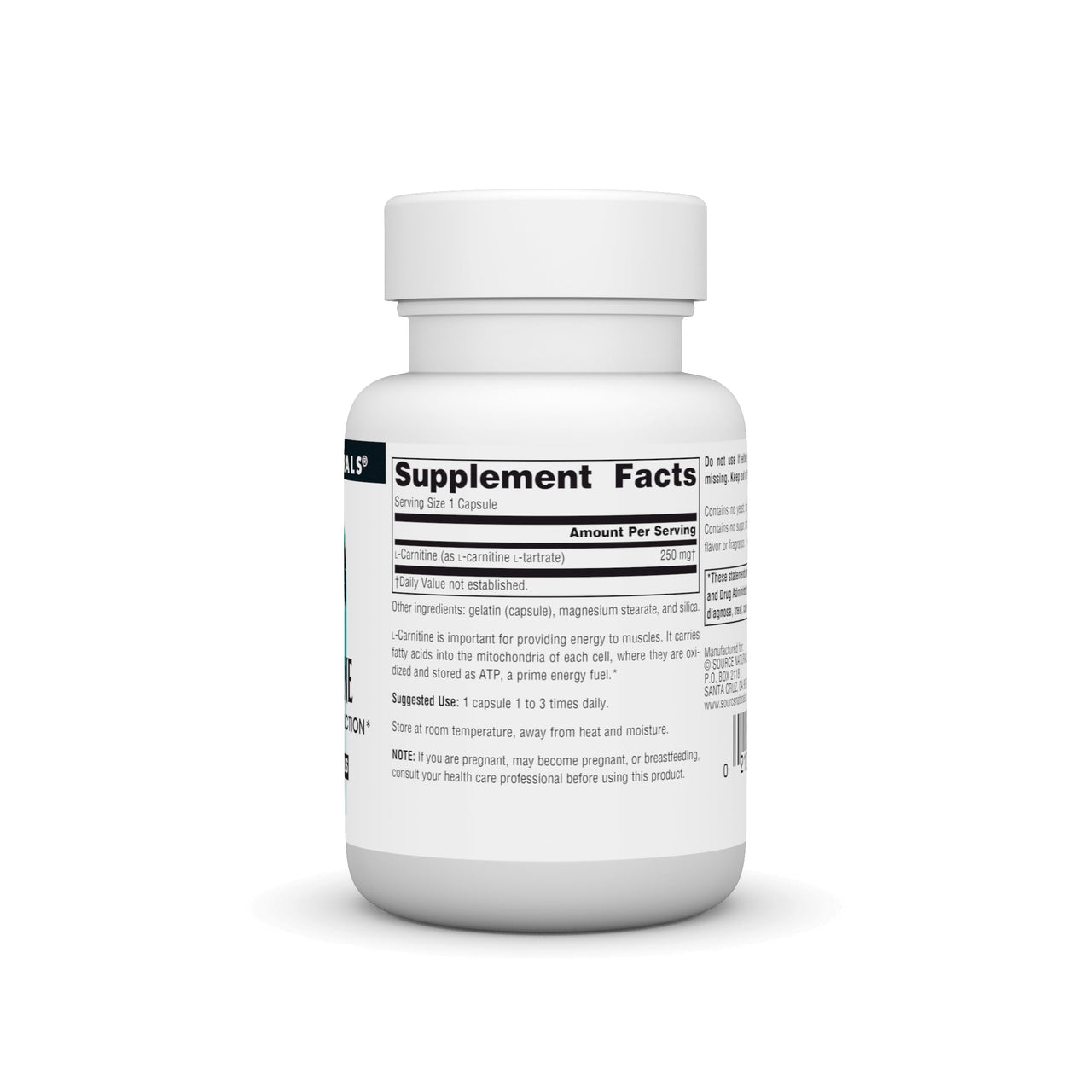 Source Naturals L-Carnitine for Metabolic Energy* - 250 mg - 60 Capsules