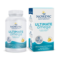 Thumbnail for Nordic Naturals Ultimate Omega, Lemon Flavor - 120 Soft Gels - 1280 mg Omega-3 - High-Potency Fish Oil Supplement with EPA & DHA - Promotes Brain & Heart Health - Non-GMO - 60 Servings