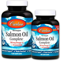 Thumbnail for Carlson Labs Salmon Oil Complete Soft Gels, 180 Count