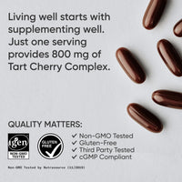 Thumbnail for Sports Research Tart Cherry Capsules - Made from Montmorency Tart Cherries - Non-GMO & Gluten Free - 60 Liquid Softgels