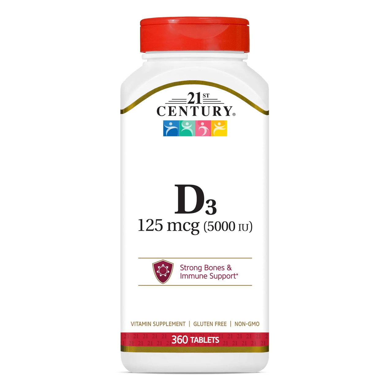 21st Century D3 5000 IU Tablets, 360 Count (Pack of 1)