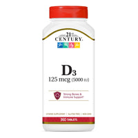 Thumbnail for 21st Century D3 5000 IU Tablets, 360 Count (Pack of 1)