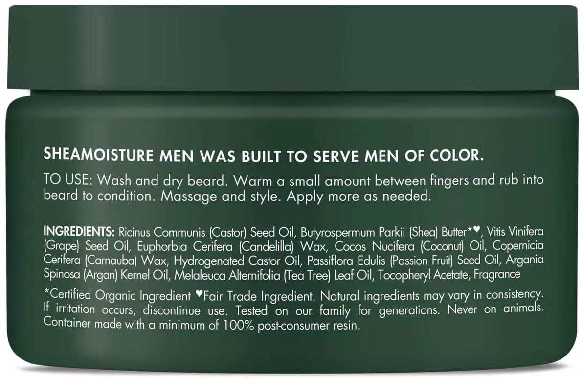 SheaMoisture Beard Balm for Men, 2-Pack – Moisturizing Shea Butter & Maracuja Oil, Gifts, 4 Oz Each