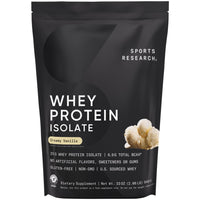 Thumbnail for Sports Research® Whey Protein Isolate Vanilla Flavored (2.1 lb), Variety Pack Hydrate Electrolytes Powder Packets (16 Count) and Creatine Monohydrate (1.1 lb)