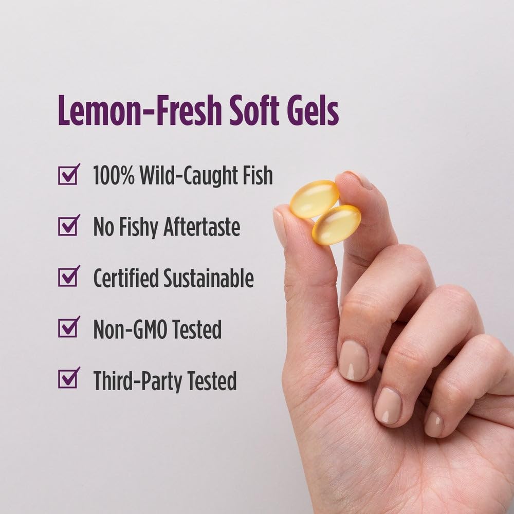 Nordic Naturals Omega Woman, Lemon - 120 Soft Gels - 500 mg Omega-3 + 800 mg Evening Primrose Oil - Healthy Skin & Optimal Wellness - Non-GMO - 60 Servings
