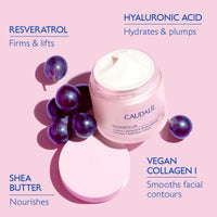 Thumbnail for Caudalie Resveratrol-Lift Retinol Alternative Firming Cashmere Cream, Anti-Aging Moisturizer with Resveratrol, Hyaluronic Acid & Vegan Collagen, Refillable Jar - 50 mL