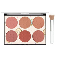 Thumbnail for KYDA 6 Colors Blush Palette, Matte and Shimmer Blush Palette, Smooth Blendable Powder, Multiuse Blusher Makeup with Contour Highlighter-Set A