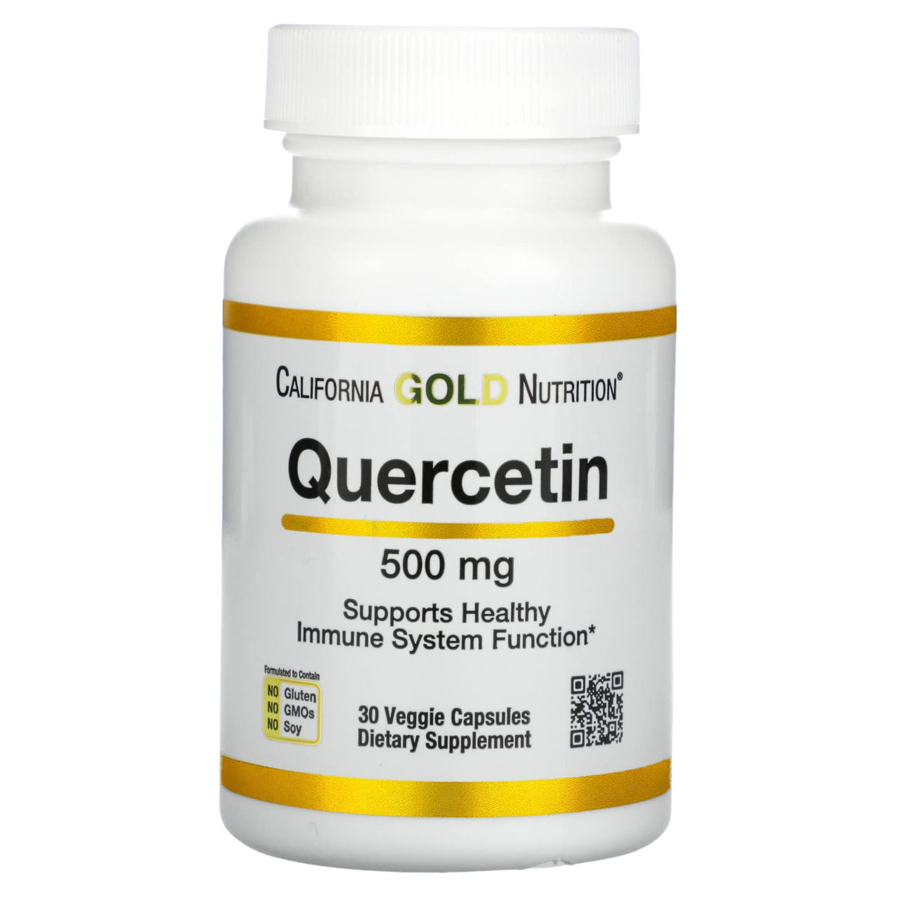 California Gold Nutrition Quercetin, 500 mg, 30 Veggie Capsules
