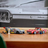 Thumbnail for LEGO 76903 Speed Champions Chevrolet Corvette C8.R Race Car and 1969 CC Racing Model, Toy Cars Building Kit for Kids 8 Plus Years Old, 2 Sports Models