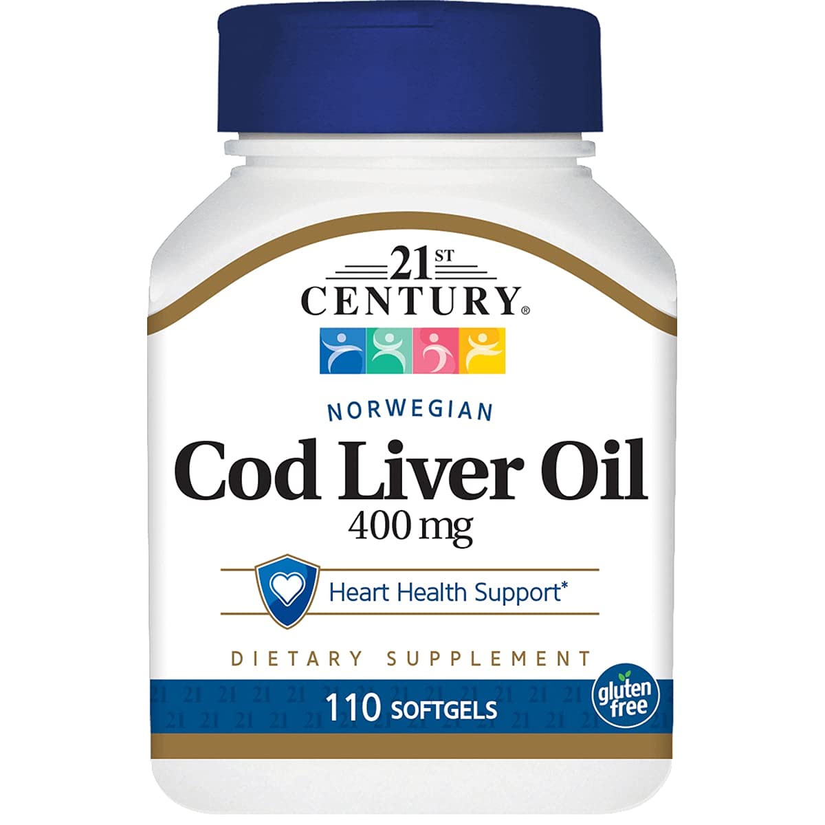 21st Century Norwegian Cod Liver Oil, 400 mg, 110 Softgels