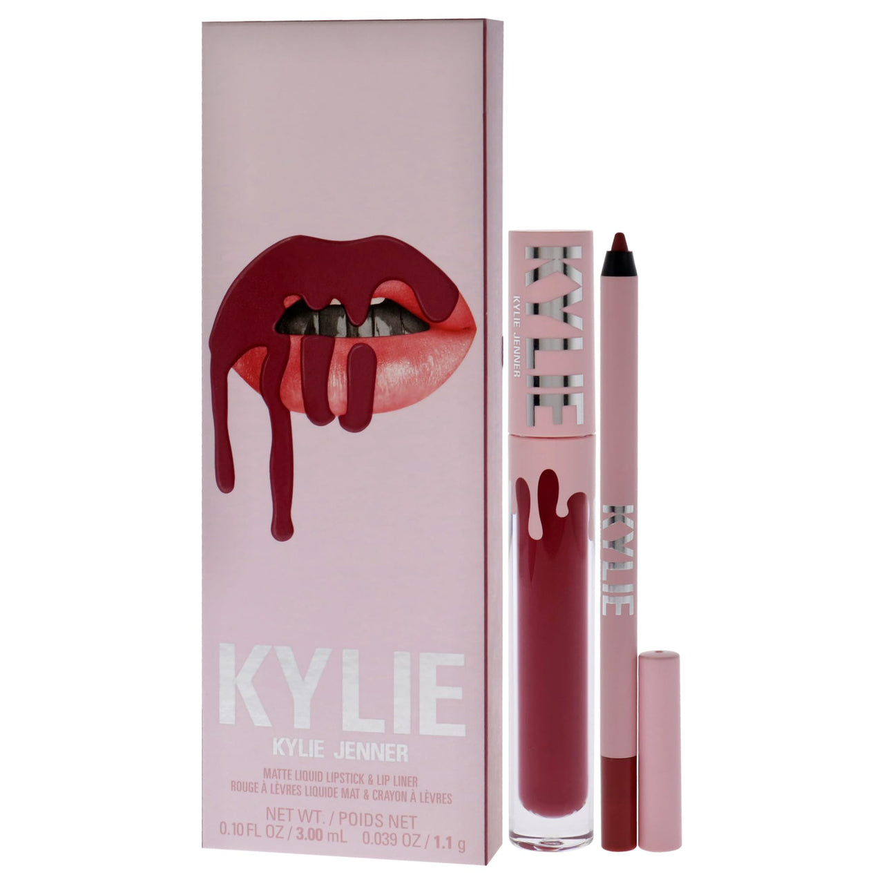 Matte Lip Kit - 103 Better Not Pout by Kylie Cosmetics for Women - 2 Pc 0.10 oz Matte Liquid Lipstick, 0.03 oz Lip Liner